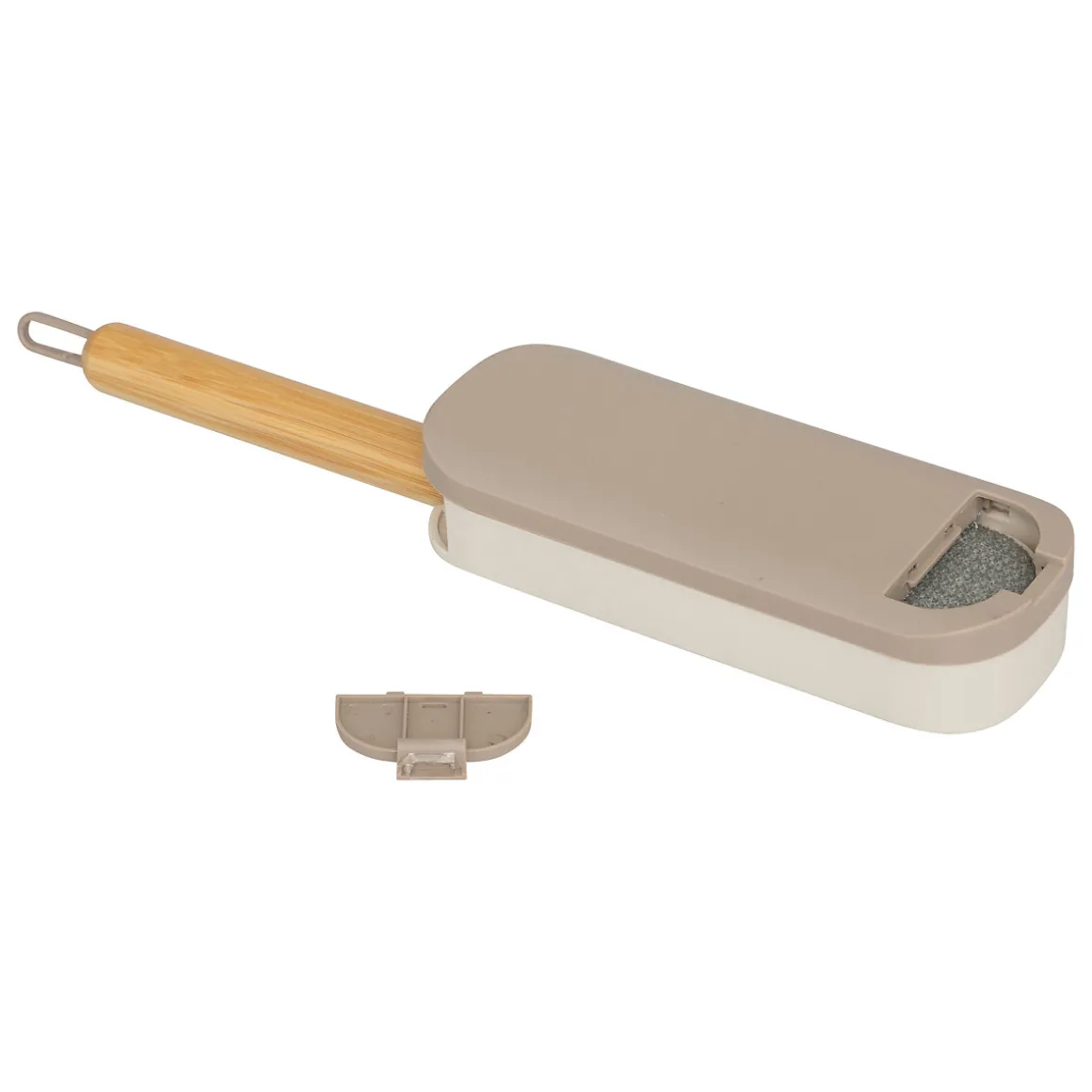 Brosse à textile, manche en bambou - Gris