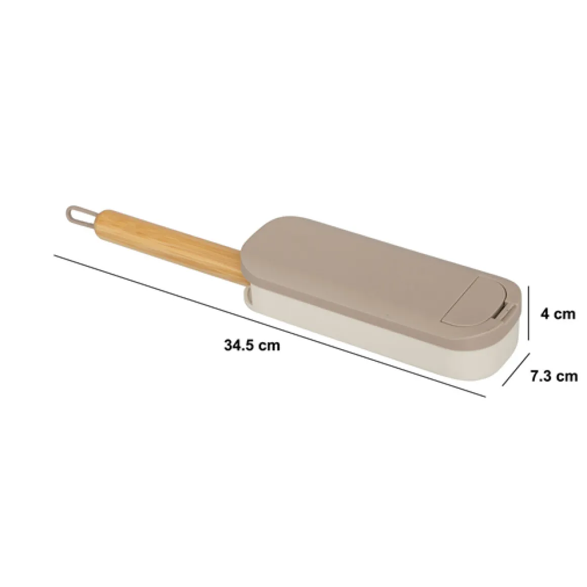 Brosse à textile, manche en bambou - Gris