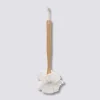 Brosse de bain fleur bois