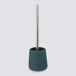 Brosse WC céramique, Bleu pétrole