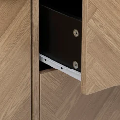 Buffet 2 portes 3 tiroirs, Effet pin naturel