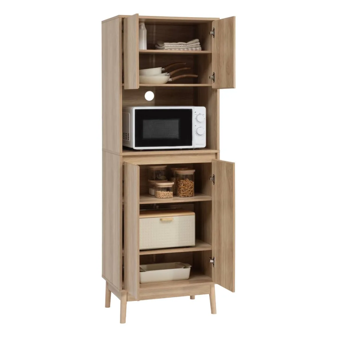 Buffet de cuisine 2 portes, Marron