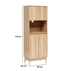 Buffet de cuisine 2 portes, Marron
