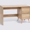Bureau 2 tiroirs, Beige