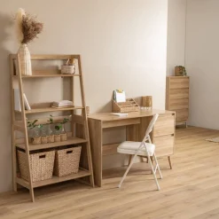Bureau 2 tiroirs, Beige