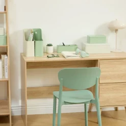 Bureau 2 tiroirs, Beige