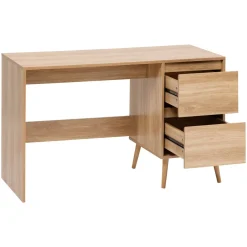Bureau 2 tiroirs, Beige