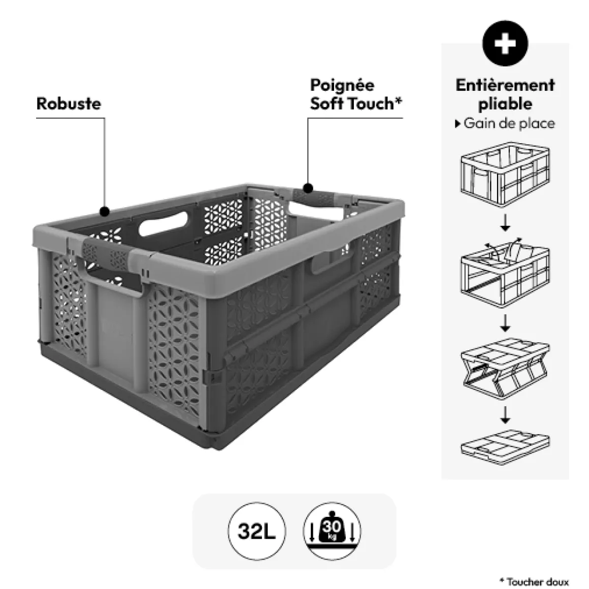 Caisse pliable plastique