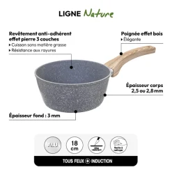 Casserole Aluminium forgé, 18 cm