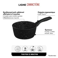 Casserole Aluminium forgé, 18 cm