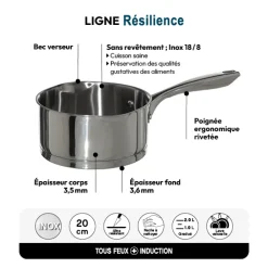 Casserole Inox, 20 cm