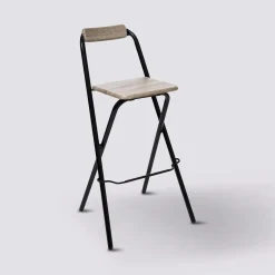 Chaise de bar pliante, Effet chêne naturel