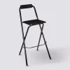 Chaise de bar pliante, Noir