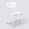 Chaise empilable plastique, Blanc