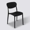 Chaise empilable plastique, Noir