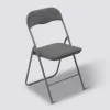 Chaise pliante en velours, Gris anthracite