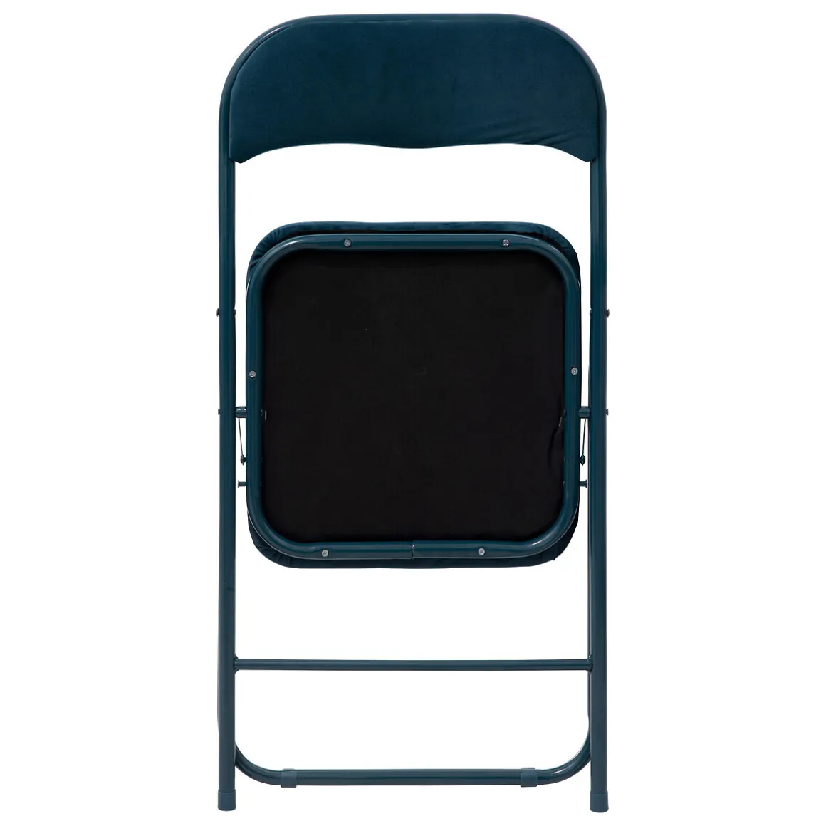 Chaise pliante en velours, Bleu
