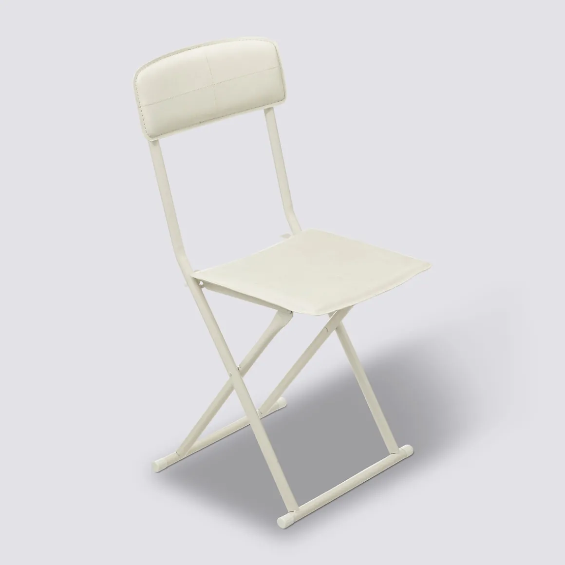 Chaise pliante simili cuir, Beige