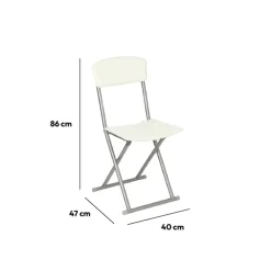 Chaise pliante simili cuir, Beige