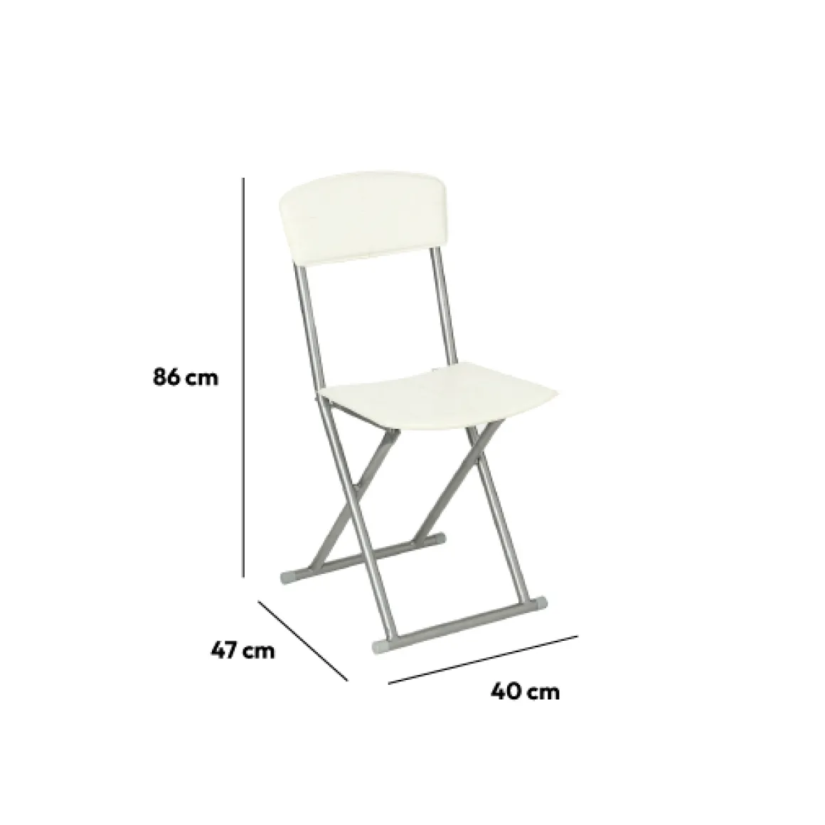 Chaise pliante simili cuir, Beige