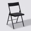 Chaise pliante velours, Noir