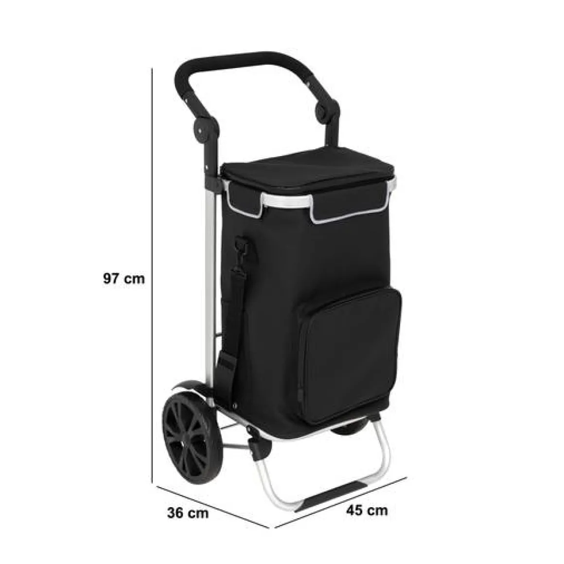Chariot de course, 2 roues, Noir