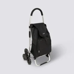 Chariot de course pliable  6 roue 36L, Noir
