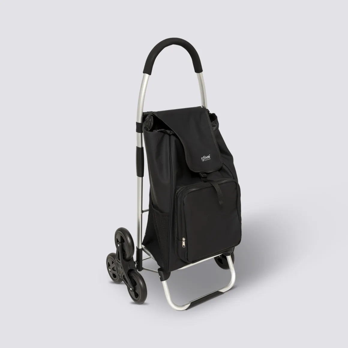 Chariot de course pliable 6 roue 36L, Noir