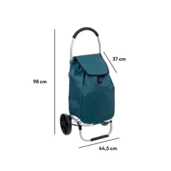 Chariot de course pliable 2 roues, Bleu pérole