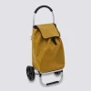 Chariot de course pliable 2 roues, Jaune moutarde