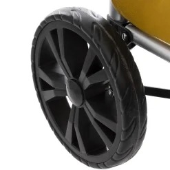 Chariot de course pliable 2 roues, Jaune moutarde