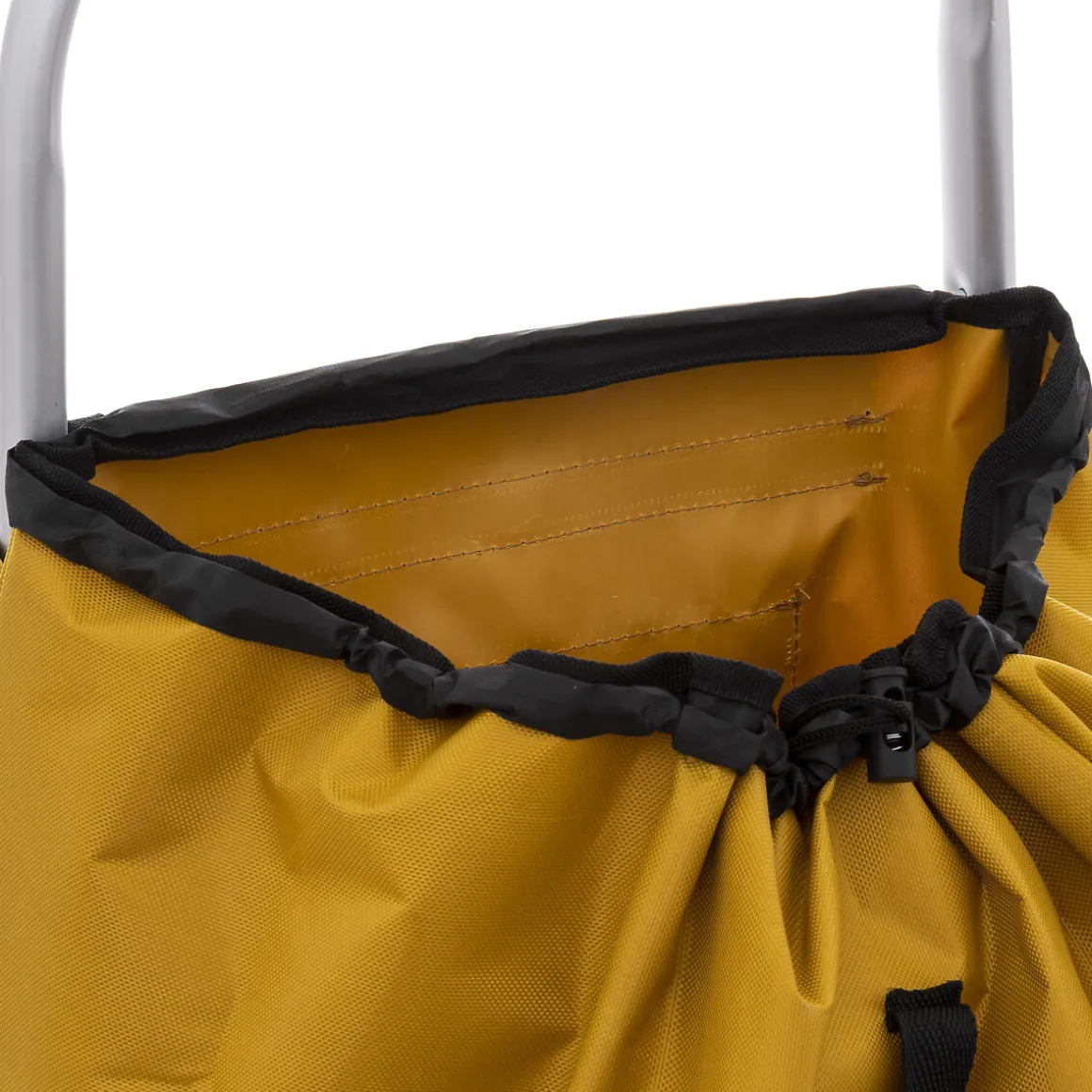 Chariot de course pliable 2 roues, Jaune moutarde