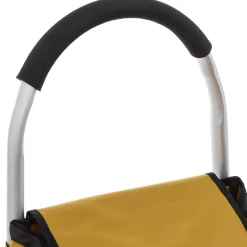 Chariot de course pliable 2 roues, Jaune moutarde