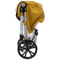 Chariot de course pliable 2 roues, Jaune moutarde