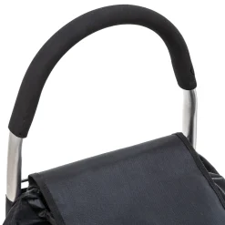 Chariot de course pliable 2 roues, Noir