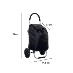 Chariot de course pliable 2 roues, Noir