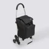 Chariot de course pliable 6 roues, Noir