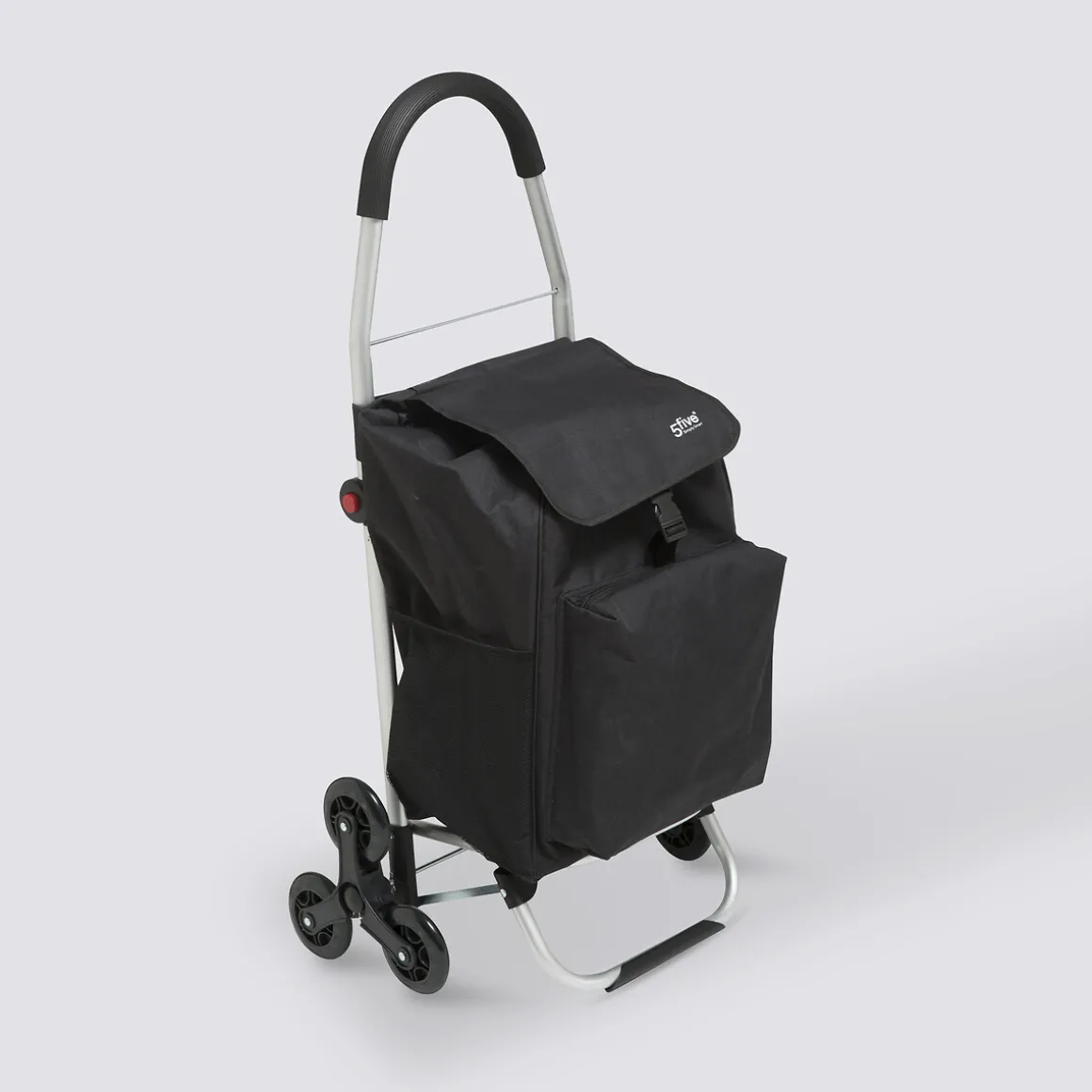 Chariot de course pliable 6 roues, Noir