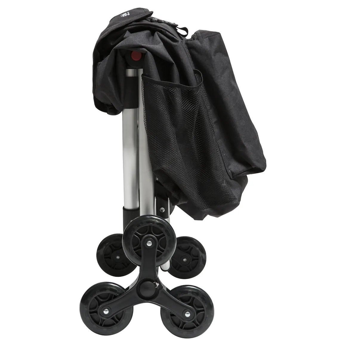Chariot de course pliable 6 roues, Noir