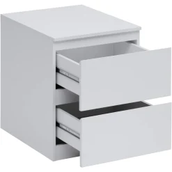 Chevet, 2 tiroirs, Beige