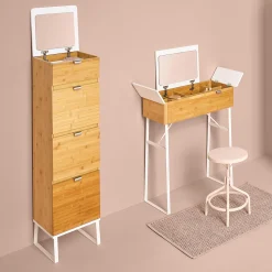 Chiffonier 3 tiroirs, bambou