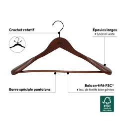 Cintre pour veste, Bois foncé