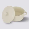 Cocotte ronde, céramique, 10 cm - Blanc