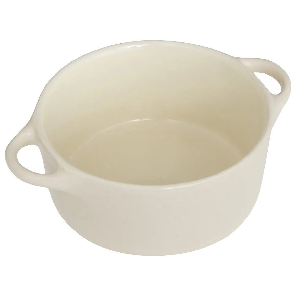 Cocotte ronde, céramique, 10 cm - Blanc