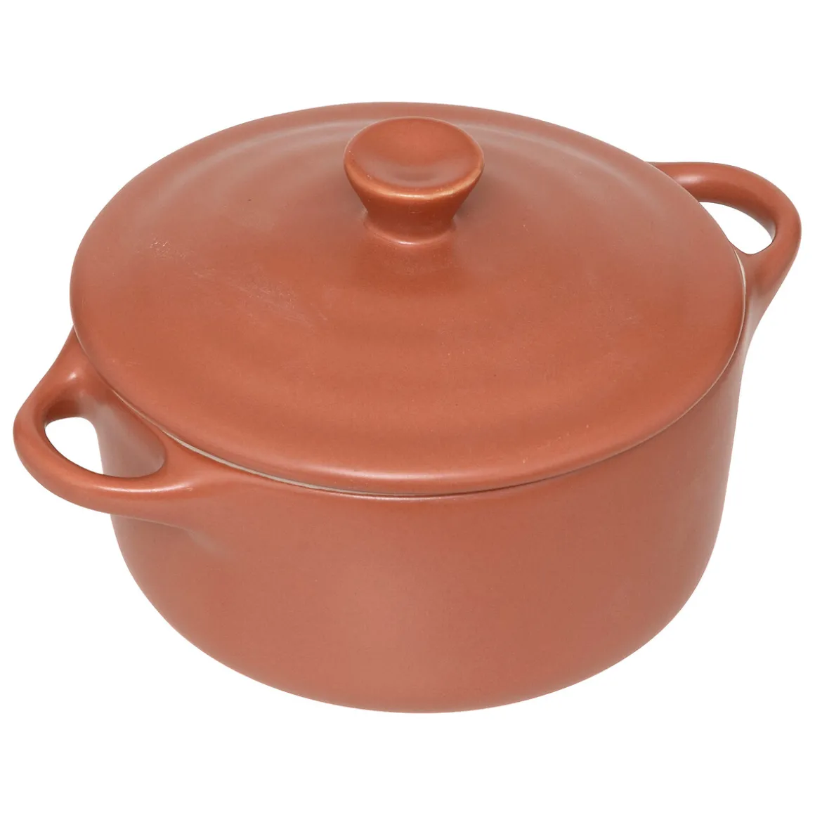 Cocotte ronde, céramique, 10 cm - Blanc