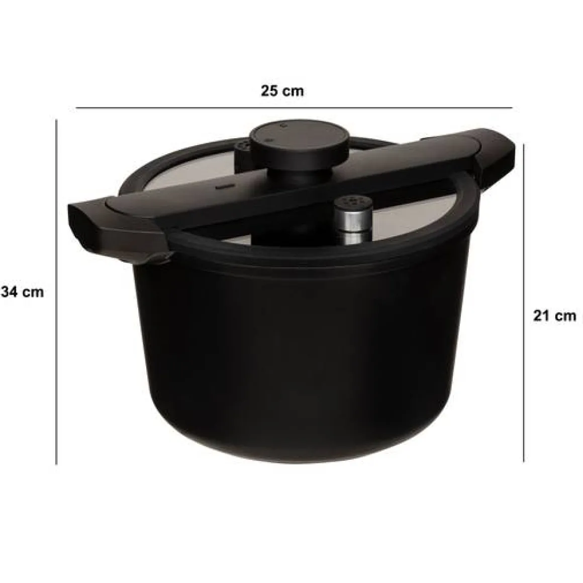 Cocotte-minute, fonte et aluminium, 6L - Noir