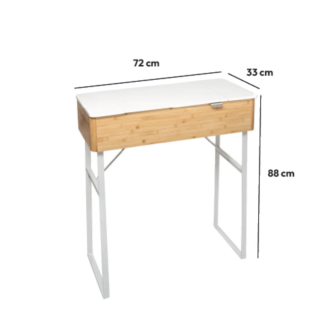 Coiffeuse avec miroir, bambou