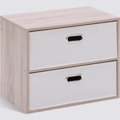 Commode 2 tiroirs, Beige