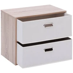 Commode 2 tiroirs, Beige