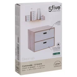 Commode 2 tiroirs, Beige